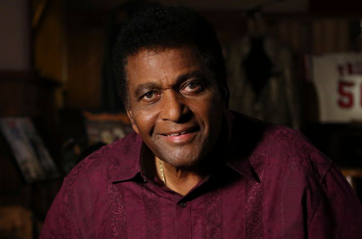 Country music legend Charley Pride smiles for a portrait at his recording studio in Dallas, Texas, Monday, Sept. 24, 2012. 