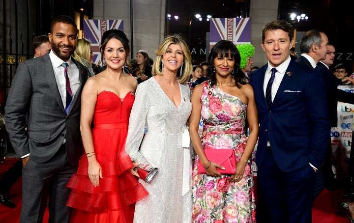 (L-R) Good Morning Britain's Sean Fletcher, Laura Tobin, Kate Garraway, Ranvir Singh and Ben Shepard