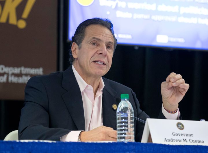 Boylan reportedly worked for the Cuomo administration from March 2015 to October 2018. Gov. Cuomo is seen delivering a COVID-