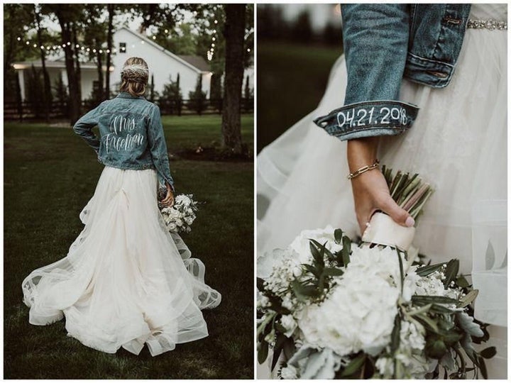 Jacket from <a href="https://www.etsy.com/uk/listing/893125801/bride-denim-jacket-custom-denim-jacket?ga_order=most_relevant&ga_search_type=all&ga_view_type=gallery&ga_search_query=denim+jacket+bride&ref=sr_gallery-1-15&organic_search_click=1" target="_blank" role="link" class=" js-entry-link cet-external-link" data-vars-item-name="FirstComesLoveBridal/Etsy" data-vars-item-type="text" data-vars-unit-name="5fd393f3c5b68ce17187b6a2" data-vars-unit-type="buzz_body" data-vars-target-content-id="https://www.etsy.com/uk/listing/893125801/bride-denim-jacket-custom-denim-jacket?ga_order=most_relevant&ga_search_type=all&ga_view_type=gallery&ga_search_query=denim+jacket+bride&ref=sr_gallery-1-15&organic_search_click=1" data-vars-target-content-type="url" data-vars-type="web_external_link" data-vars-subunit-name="article_body" data-vars-subunit-type="component" data-vars-position-in-subunit="6">FirstComesLoveBridal/Etsy</a>.
