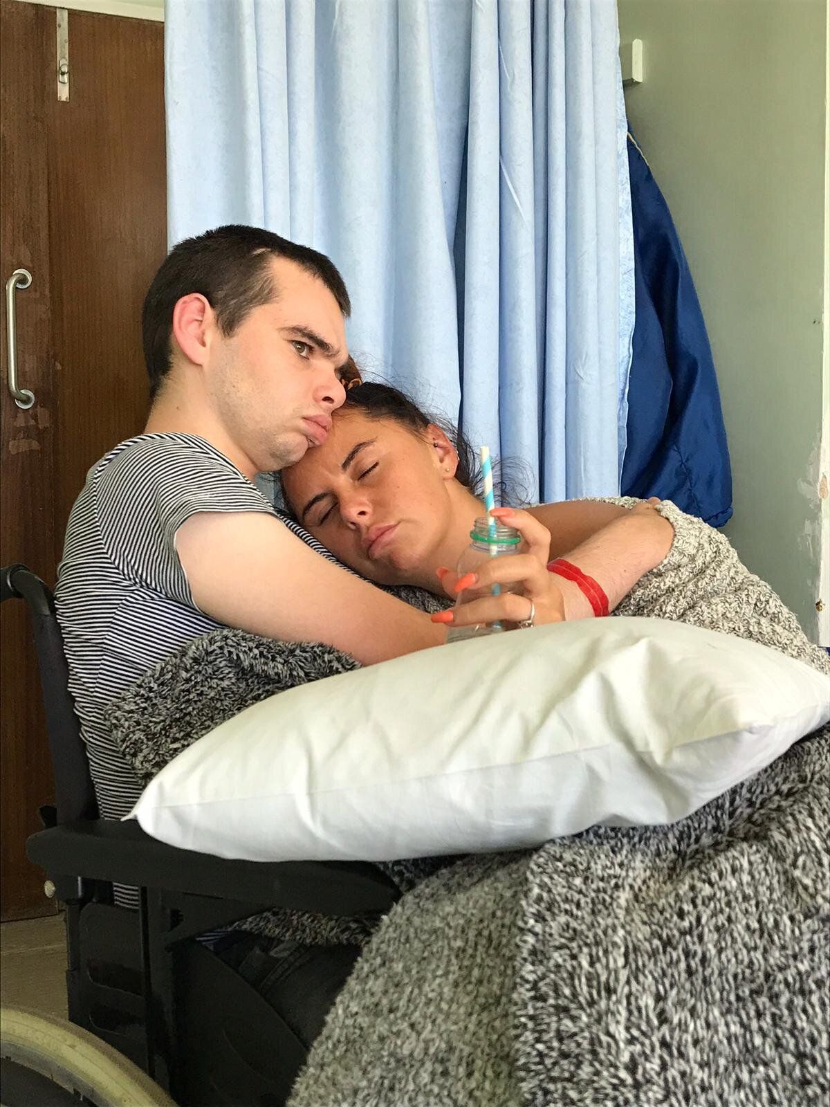 Bradley, 27, has a learning disability, severe epilepsy, cerebral palsy, is autistic and has other complex health issues. He has been in hospital 15 times since March.