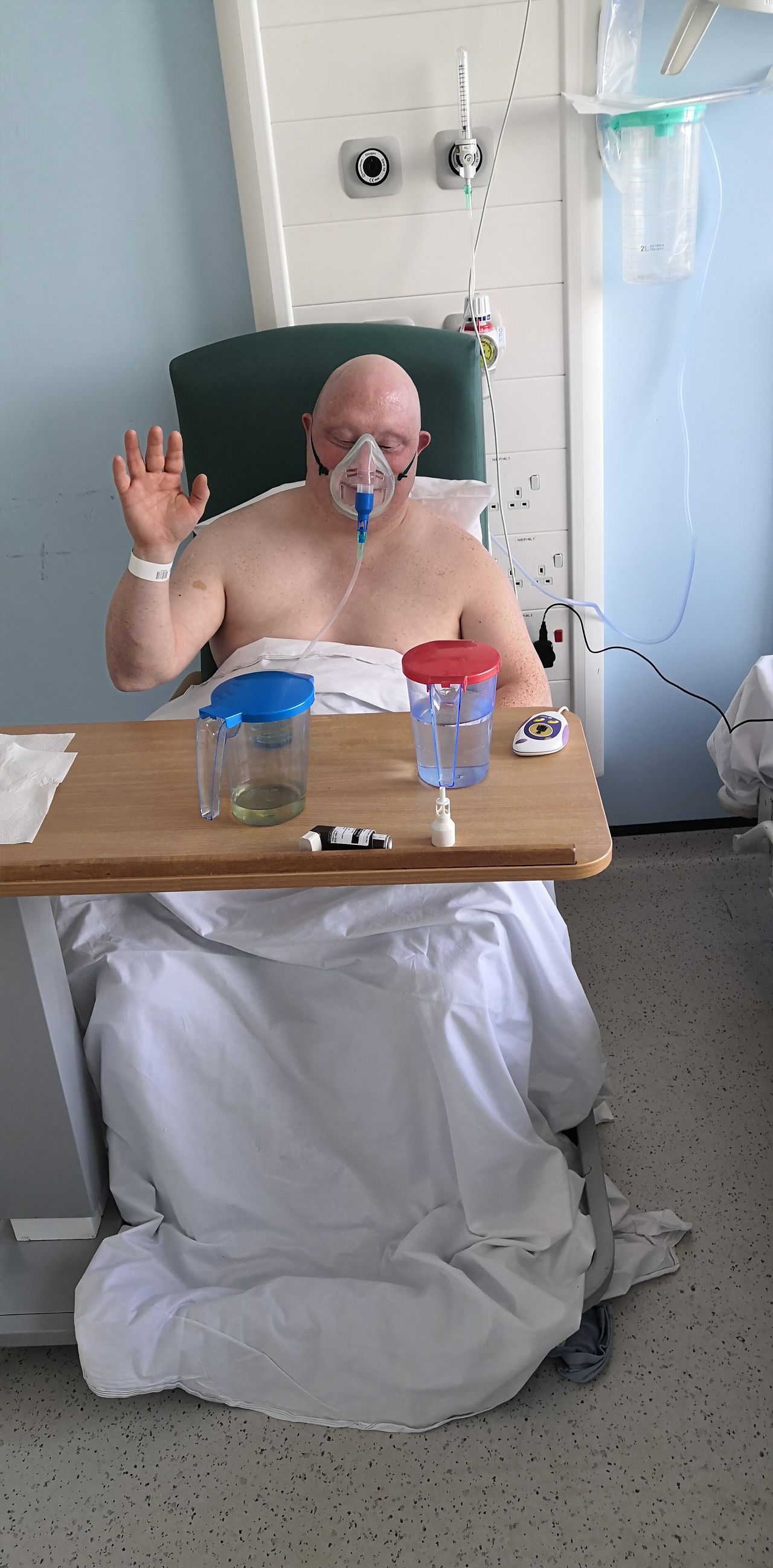 Steven, 43, has Down’s syndrome and was admitted to hospital and tested positive. His father John was informed Steven would not be given a ventilator if he needed one.