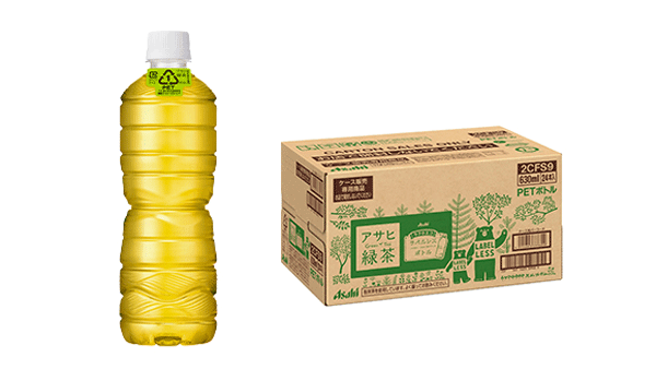 アサヒ飲料のラベルレスボトル専用商品「アサヒ 緑茶」