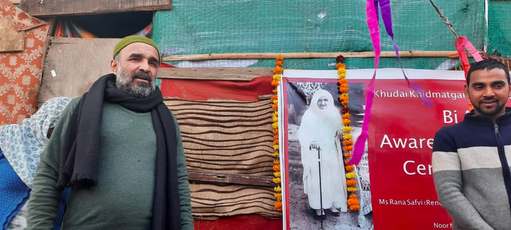 Khan (left) is seeking to revive the Khudai Khidmatgars, a nonviolent resistance movement from the 1930s.