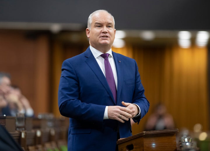 Conservative leader Erin O'Toole rises in the House of Commons on Dec. 3, 2020 in Ottawa.