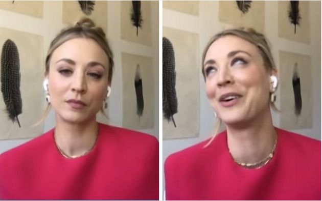 Kaley Cuoco cracked up upon hearing a suggestive question from a fan. 