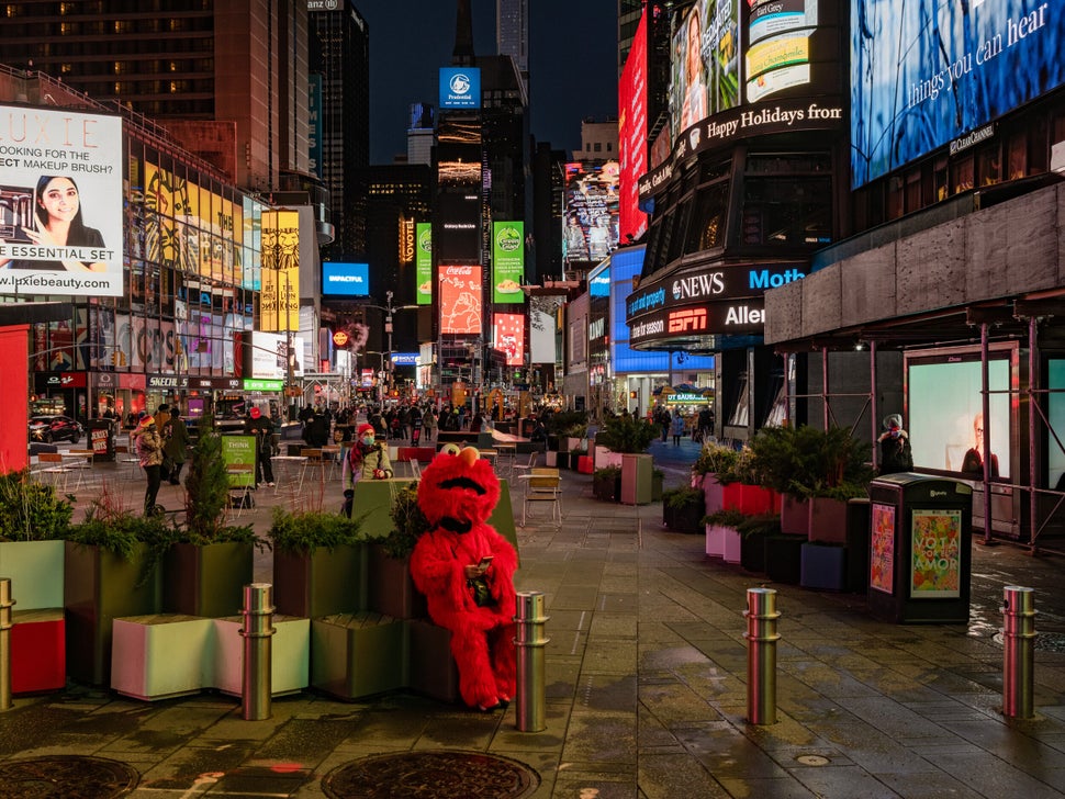 Times Square on the evening of Dec. 7.