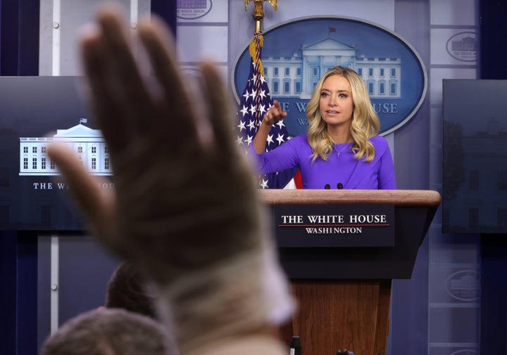 White House press secretary Kayleigh McEnany at the press briefing she held on Tuesday that sparked critical commentary from CNN's Don Lemon.