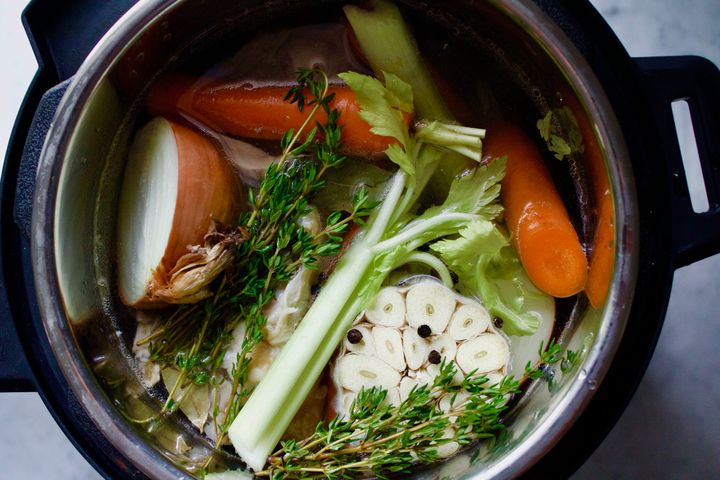 Chicken soup is a really adaptable recipe — throw in items you already have in your pantry or fridge. 