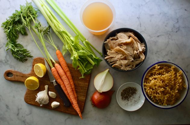 A few basic ingredients can make a hearty, comforting chicken soup. 