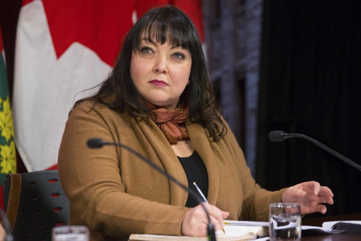 Natalie Mehra, executive director of the Ontario Health Coalition, at Queens Park in Toronto January 21, 2019.