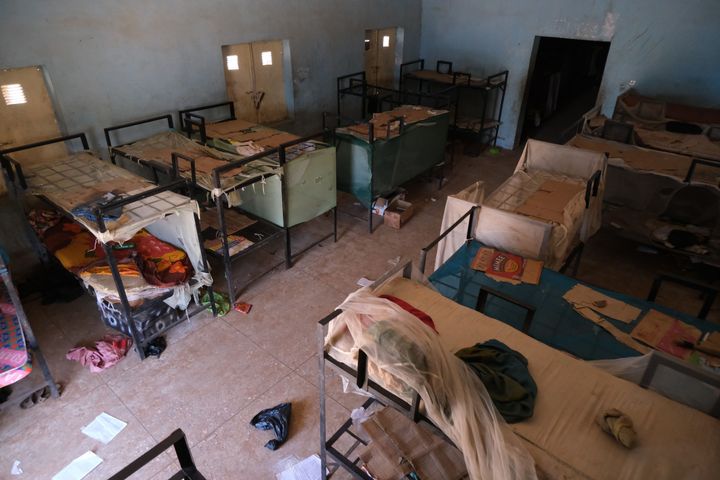 生徒たちが誘拐され、空になった学校の寮（2020年12月15日撮影）