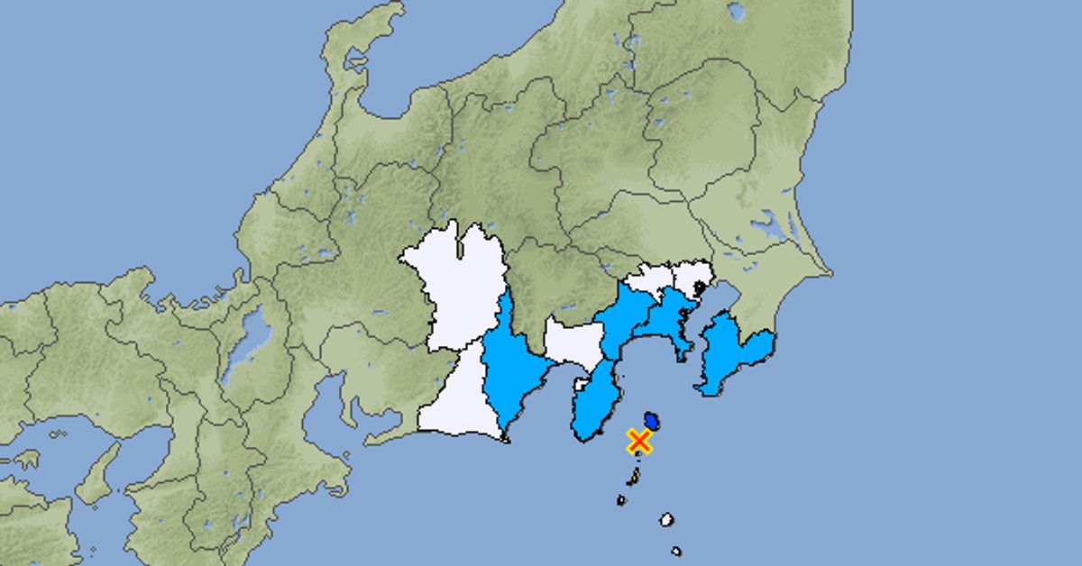 【地震情報】伊豆諸島の利島で震度5弱。緊急地震速報も発表される（UPDATE）