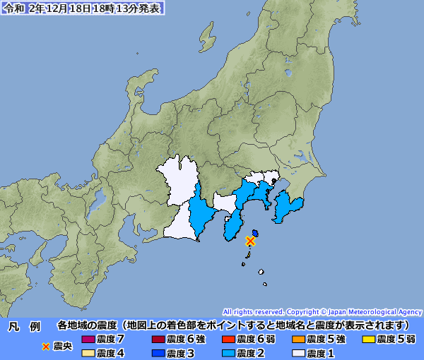 気象庁公式サイトの地震情報より