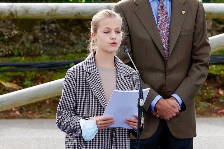 La princesa de Asturias, Leonor de Borbón, en Somao, pueblo ejemplar de Asturias 2020.
