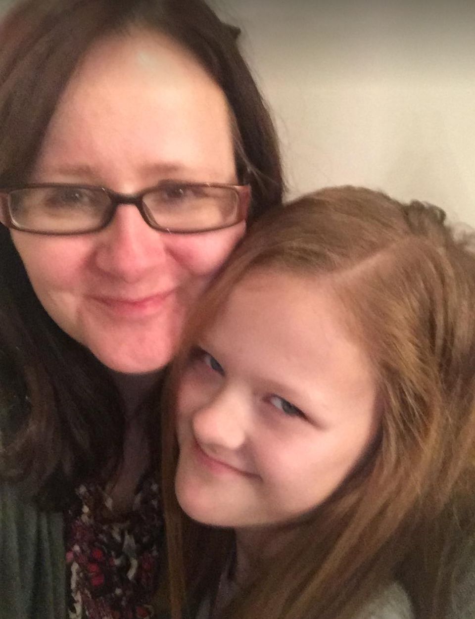 Angela Ferguson with her daughter Lucy, 13