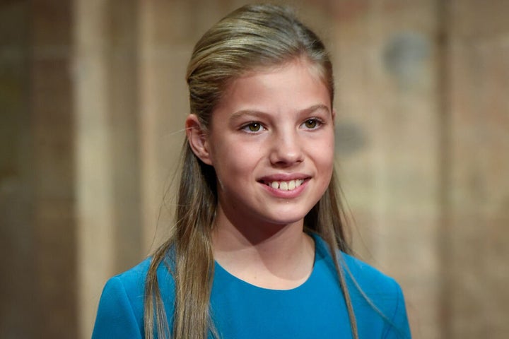 La Infanta Sofía en la audiencia previa a la entrega de los Premios Princesa de Asturias, en octubre de 2018.