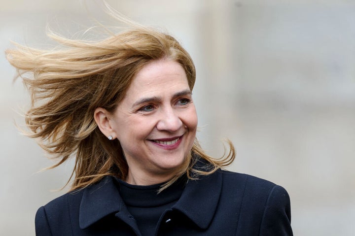 La Infanta Cristina en el XXV aniversario del fallecimiento de Don Juan de Borbón, padre de Juan Carlos, en abril de 2018.