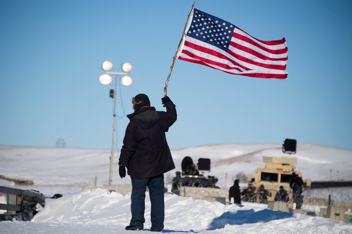 A scene from protests in 2016 at the Standing Rock Sioux Reservation against the Dakota Access Pipeline. Those demonstrations sparked a series of anti-protest bills.