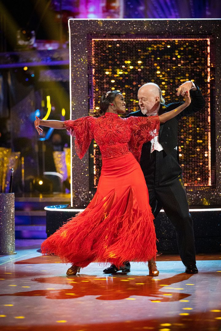 Oti Mabuse and Bill Bailey on the Strictly dance floor last year