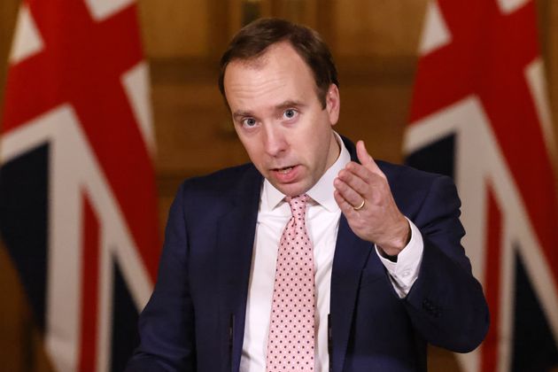 Health Secretary Matt Hancock during a media briefing on coronavirus (COVID-19) in Downing Street, London.