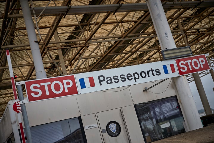 French Passport Control at Folkestone Eurotunnel 