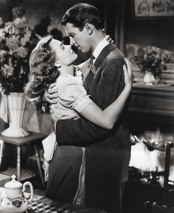Jimmy Stewart and Donna Reed in It's A Wonderful Life