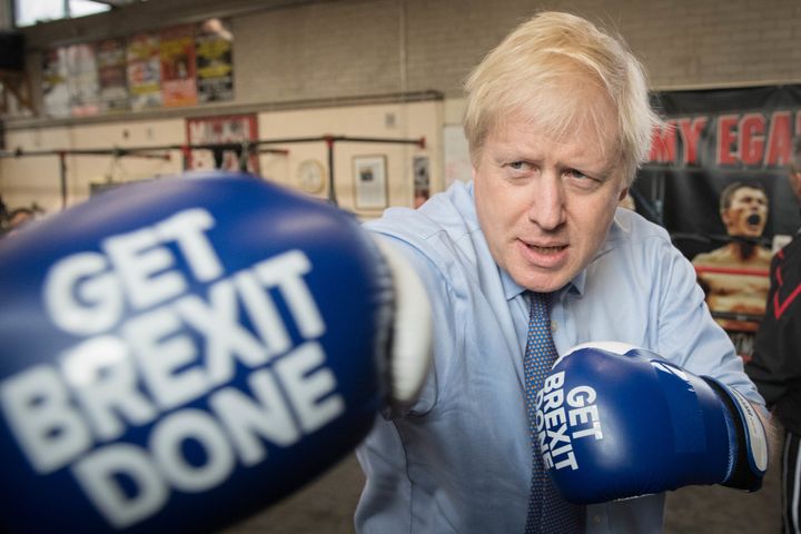 Johnson during the 2019 general election campaign