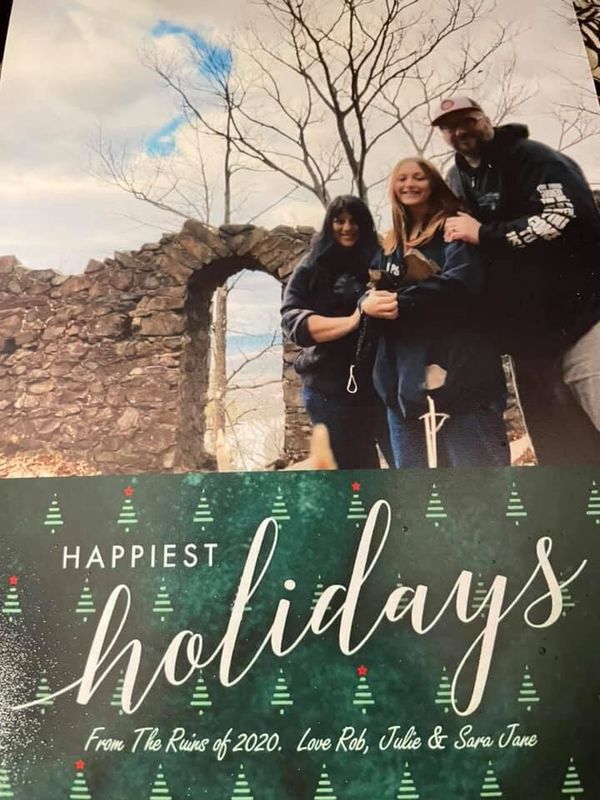 "Happy Holidays from the ruins of 2020!"