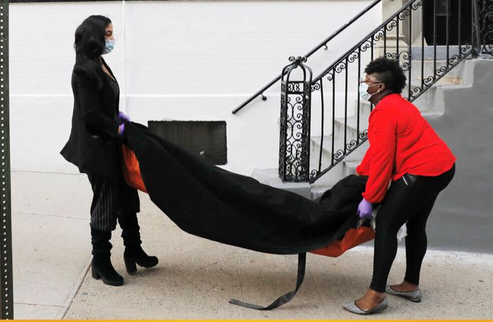 During New York's worst week of the coronavirus pandemic, the four female undertakers at the International Funeral & Cremation Service started turning bodies away. 