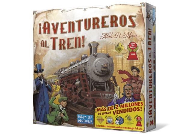 El juego de mesa '¡Aventureros al tren!'.