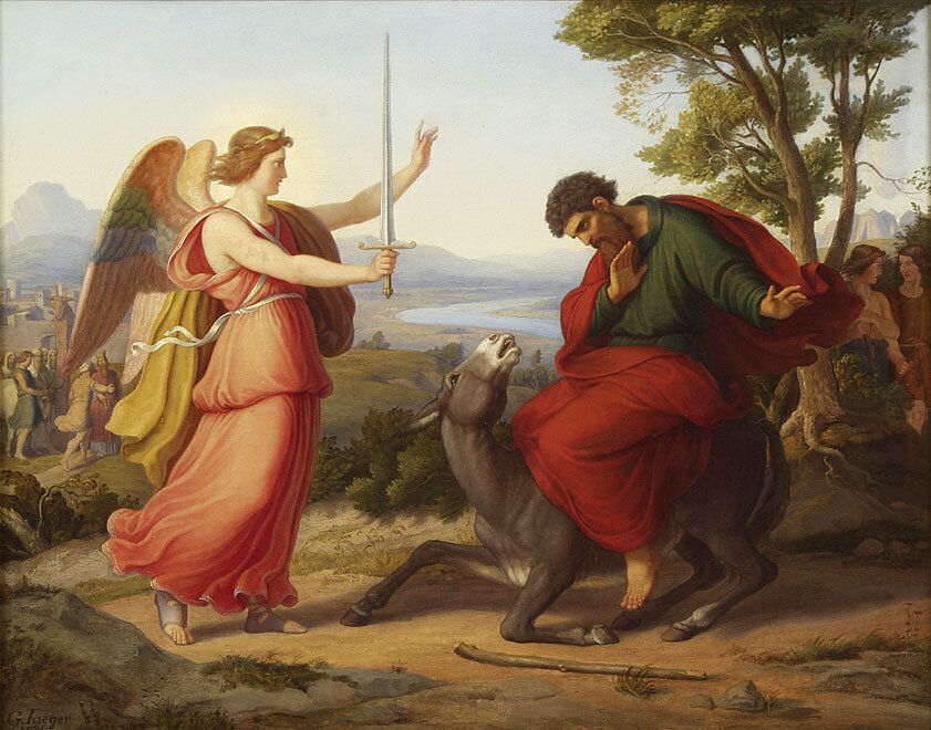 Ο Βαλαάμ και ο Άγγελος, πίνακας του Γκούσταβ Γιέγκερ