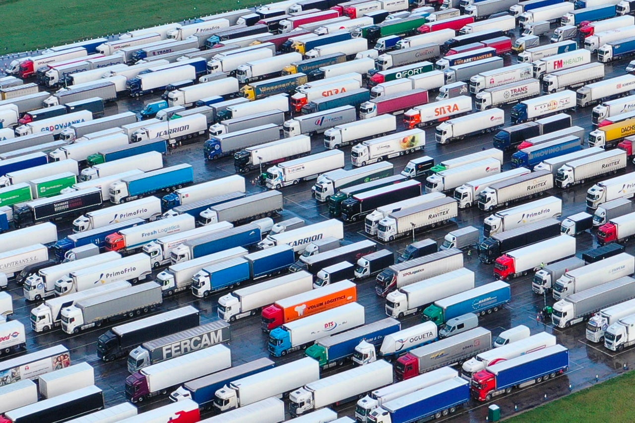 Thousands of lorry drivers face spending Christmas trapped in temporary lorry parks or at the roadside with extremely limited facilities as a result o f
