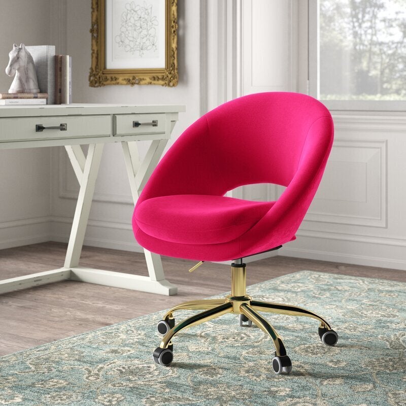 Lourdes velvet task online chair