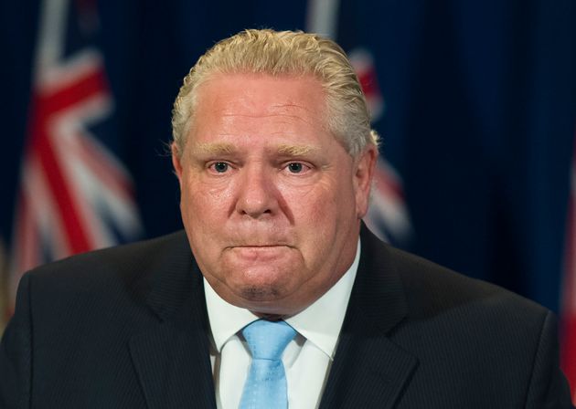 Ontario Premier Doug Ford fights back tears as he answers question about a disturbing report from the...