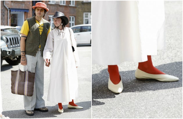 L'influenceuse Sissi Pohle, aux abords de la Fashion Week de Copenhague.
