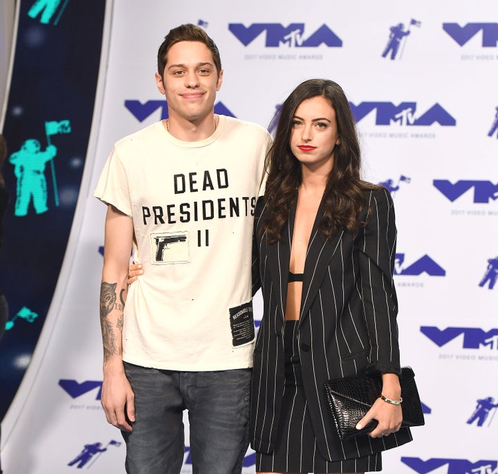 Pete Davidson and Cazzie David attend the MTV Video Music Awards on Aug. 27, 2017 in California.