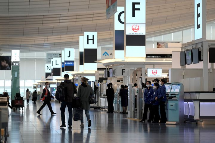 東京の羽田空港国際線ターミナル（2020年3月30日撮影）