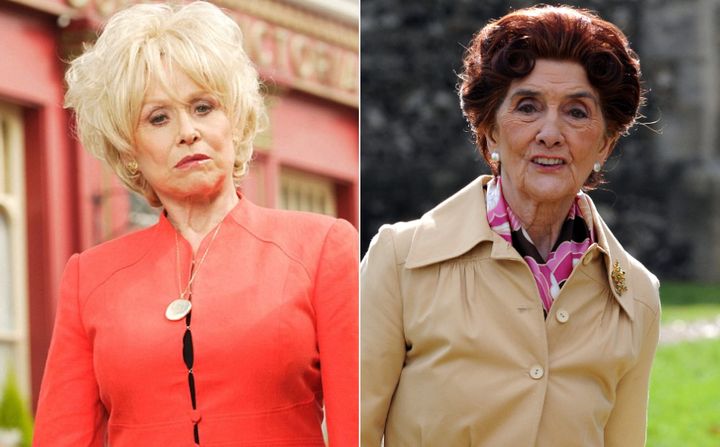 Dame Barbara Windsor and June Brown, aka EastEnders legends Peggy Mitchell and Dot Cotton