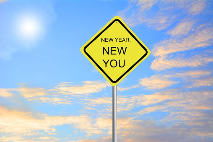 New Year, New You road sign green
