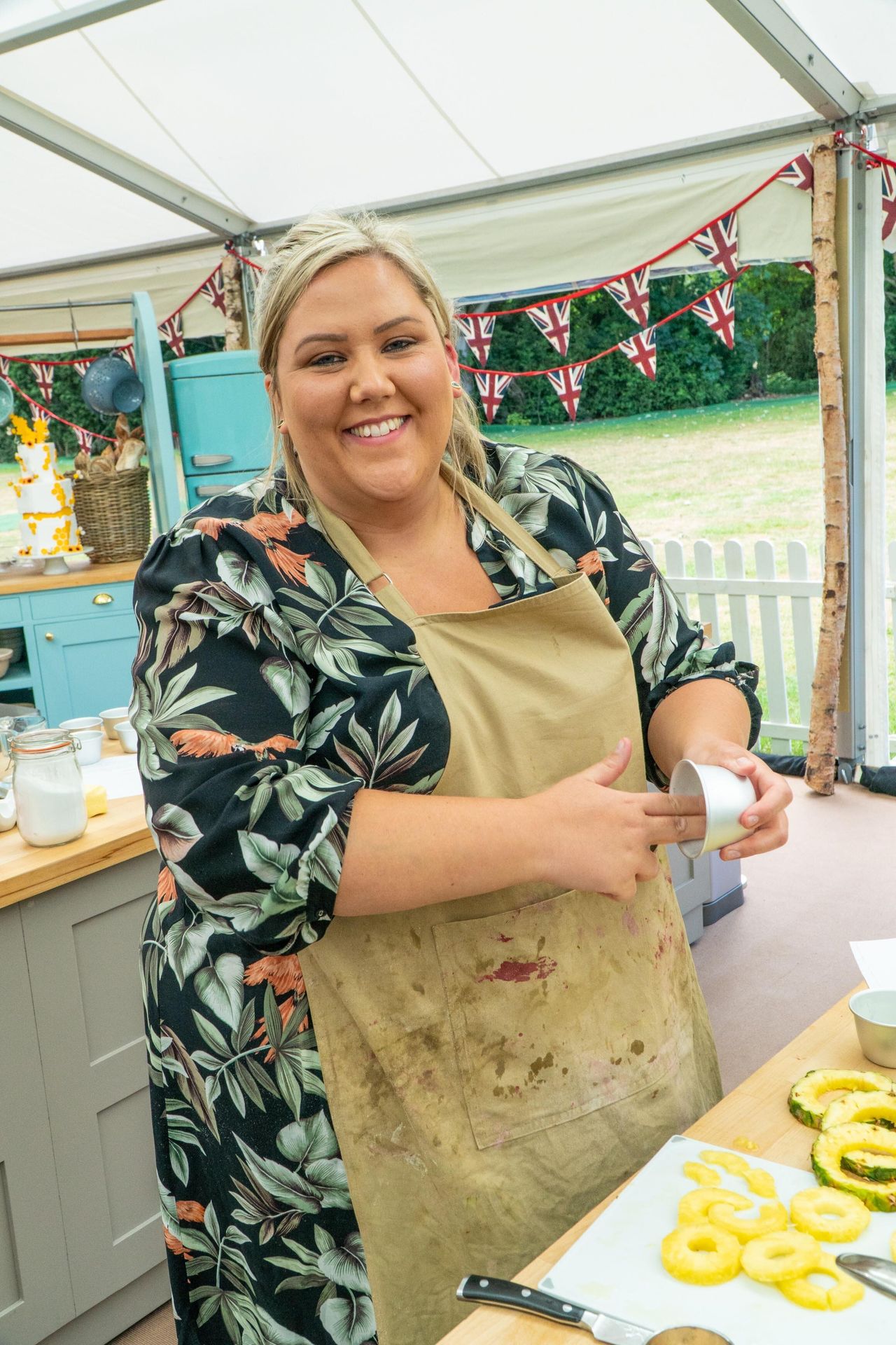 Laura in the Bake Off tent