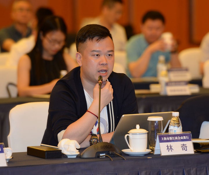 Lin Qi, chairman and CEO of Yoozoo Games Co., Ltd, is seen in 2018. The 39-year-old died on Christmas Day after being hospita
