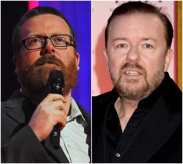 (L-R) Frankie Boyle and Ricky Gervais