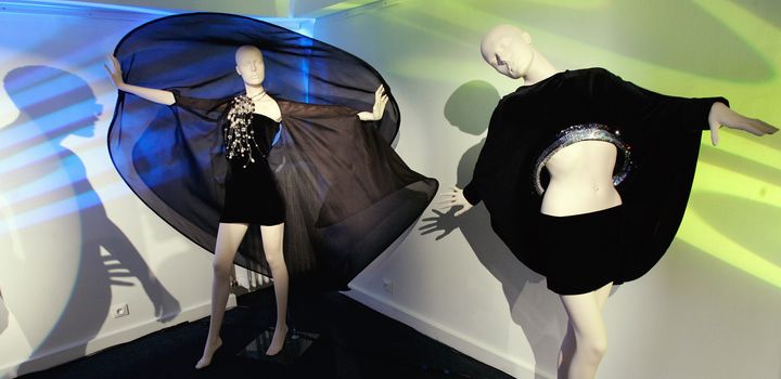 Creations by Pierre Cardin are displayed as part of his Spring-Summer 2007 fashion collection in Paris in 2006.