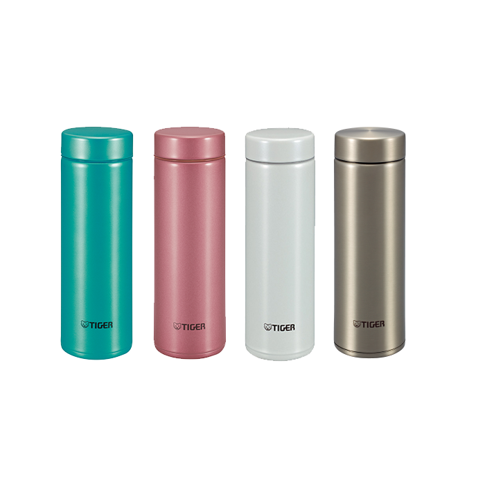 Tiger Ultra Light Stainless Steel Bottle comes in four colours.