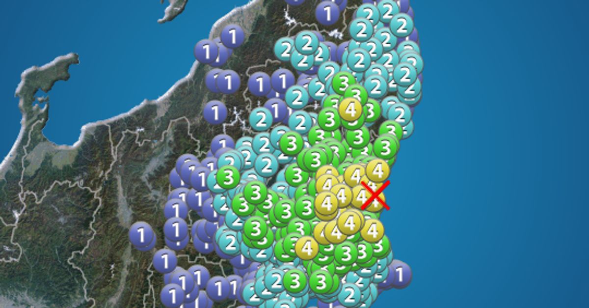 【地震情報】茨城、栃木、千葉、福島で震度4。津波の心配なし