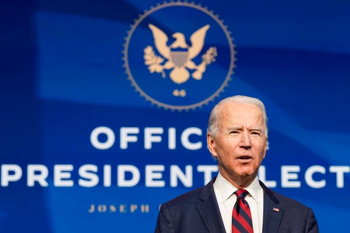 U.S. President-elect Joe Biden announced his climate and energy appointments in Wilmington, Del., on Dec. 19, 2020.