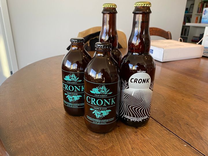 Two bottles of Cronk and two bottles of Modern Cronk. 