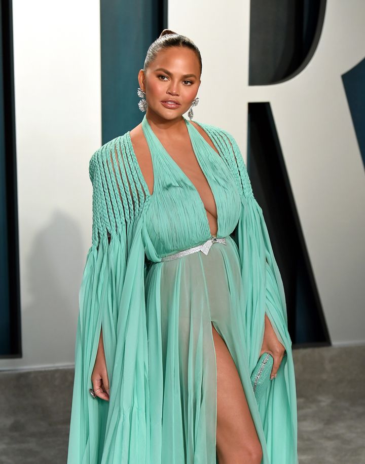 Chrissy Teigen at an Oscars after-party earlier this year