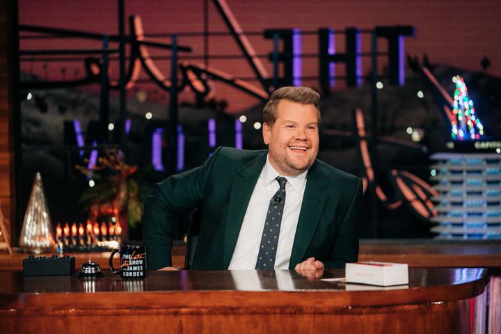 James Corden in the Late, Late Show studio